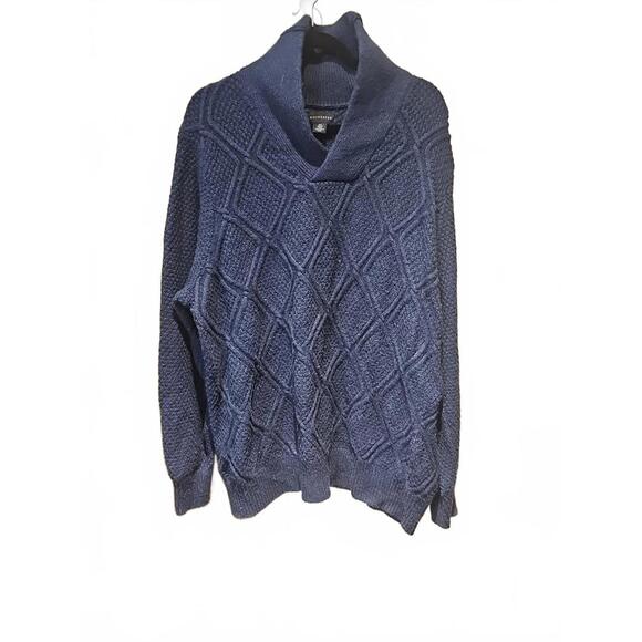 Rochester Sweater Mens 2XL Navy Long Sleeve V Neck  Heavy - Picture 1 of 8